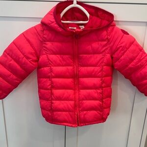 GAP bright pink Puffer Jacket with Hood